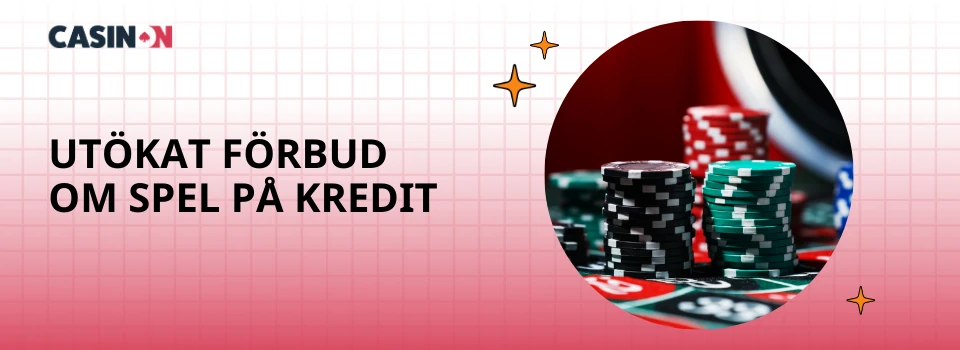 Beslut om utökat förbud om spel på kredit taget